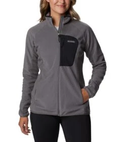Columbia Outdoor Tracks Full Zip Fleece Jacket - Womens City Grey / Black