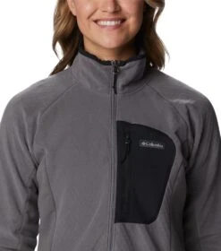 Columbia Outdoor Tracks Full Zip Fleece Jacket - Womens City Grey / Black -Columbia Sale Store 1677152939 2016011 023 4