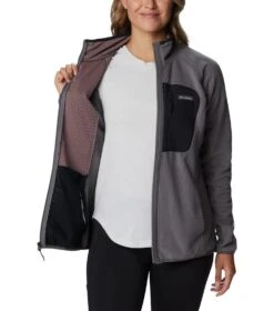 Columbia Outdoor Tracks Full Zip Fleece Jacket - Womens City Grey / Black -Columbia Sale Store 1677152939 2016011 023 5