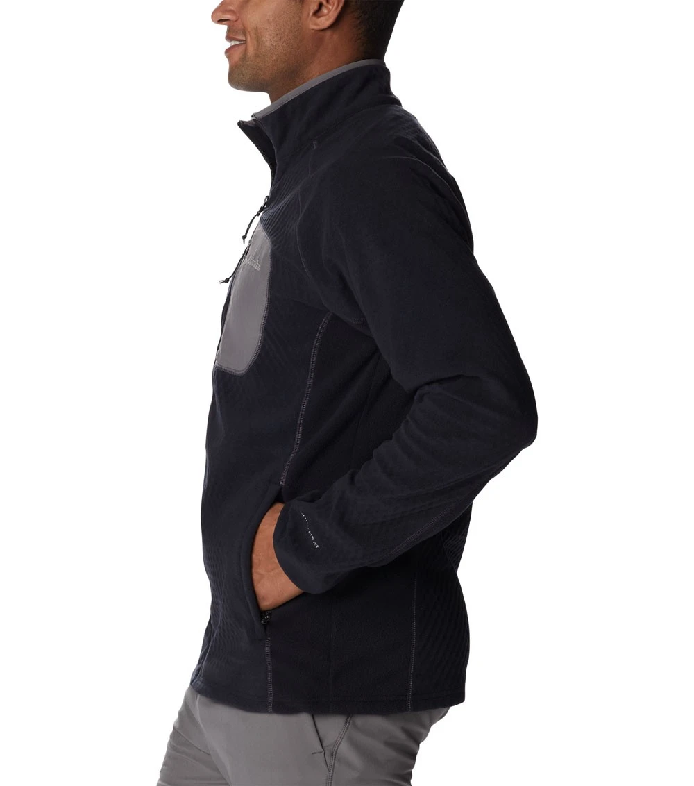 Columbia Outdoor Tracks Full Zip Fleece Jacket - Mens Black / City Grey 3 Columbia Outdoor Tracks Full Zip Fleece Jacket - Mens Black / City Grey - Image 3