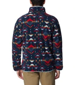 Columbia Helvetia Half Snap Retro Fleece Pullover - Mens Dark Mountain Rocky Mountain Print -Columbia Sale Store 1677854784 1889851 478 2