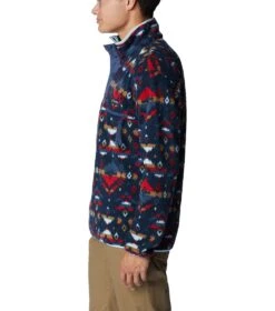 Columbia Helvetia Half Snap Retro Fleece Pullover - Mens Dark Mountain Rocky Mountain Print -Columbia Sale Store 1677854785 1889851 478 3