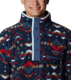 Columbia Helvetia Half Snap Retro Fleece Pullover - Mens Dark Mountain Rocky Mountain Print -Columbia Sale Store 1677854785 1889851 478 4