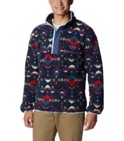 Columbia Helvetia Half Snap Retro Fleece Pullover - Mens Dark Mountain Rocky Mountain Print -Columbia Sale Store 1677854786 1889851 478 5