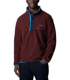 Columbia Helvetia Half Snap Retro Fleece Pullover - Mens Elderberry -Columbia Sale Store 1677854789 1889851 521 5