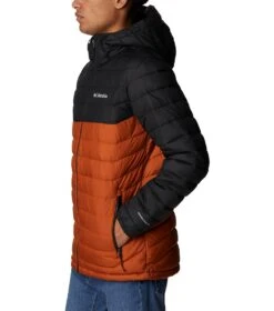 Columbia Powder Lite Hooded Insulated Jacket - Mens Warm Copper / Black -Columbia Sale Store 1678902451 WO1151 858 3