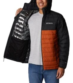 Columbia Powder Lite Hooded Insulated Jacket - Mens Warm Copper / Black -Columbia Sale Store 1678902452 WO1151 858 5
