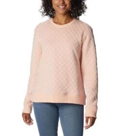 Columbia Lodge Quilted Crew Top - Womens Peach Blossom