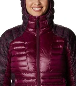 Columbia Labyrinth Loop Omni-Heat Infinity Insulated Hooded Jacket - Womens Marionberry / Marionberry Terrain Print -Columbia Sale Store 1680081191 1955321 616 4
