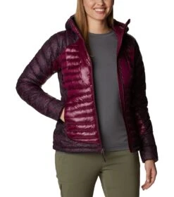 Columbia Labyrinth Loop Omni-Heat Infinity Insulated Hooded Jacket - Womens Marionberry / Marionberry Terrain Print -Columbia Sale Store 1680081193 1955321 616 8