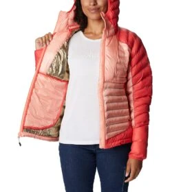 Columbia Labyrinth Loop Omni-Heat Infinity Insulated Hooded Jacket - Womens Coral Reef / Red Hibiscus -Columbia Sale Store 1680081196 1955321 879 5