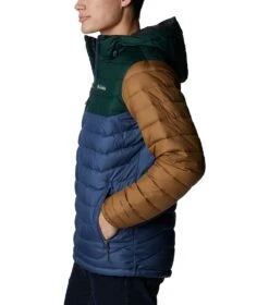Columbia Powder Lite Hooded Insulated Jacket - Mens Dark Mountain / Spruce / Delta -Columbia Sale Store 1680164344 WO1151 477 3