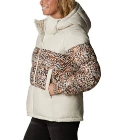 Columbia Pike Lake II Insulated Puffer Jacket - Womens Chalk / Warm Copper Terrain Print -Columbia Sale Store 1680173353 1909281 192 3
