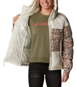 Columbia Pike Lake II Insulated Puffer Jacket - Womens Chalk / Warm Copper Terrain Print -Columbia Sale Store 1680173354 1909281 192 5