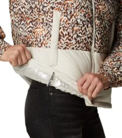 Columbia Pike Lake II Insulated Puffer Jacket - Womens Chalk / Warm Copper Terrain Print -Columbia Sale Store 1680173355 1909281 192 7