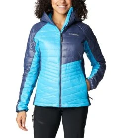 Columbia Platinum Peak Hooded Insulated Jacket - Womens Blue Chill / Nocturnal