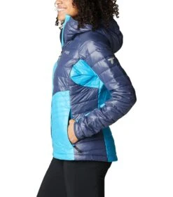 Columbia Platinum Peak Hooded Insulated Jacket - Womens Blue Chill / Nocturnal -Columbia Sale Store 1681320556 2008341 422 3
