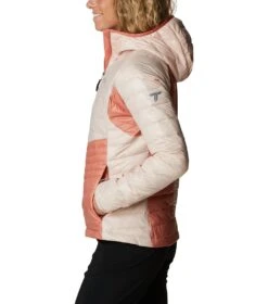Columbia Platinum Peak Hooded Insulated Jacket - Womens Dark Coral / Peach Blossom -Columbia Sale Store 1681320563 2008341 639 3