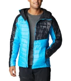 Columbia Platinum Peak Hooded Insulated Jacket - Mens Compass Blue / Black -Columbia Sale Store 1681745329 2008611 491 10
