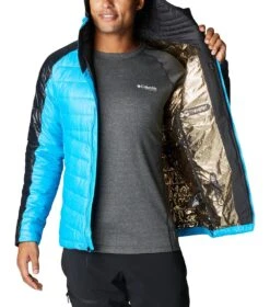 Columbia Platinum Peak Hooded Insulated Jacket - Mens Compass Blue / Black -Columbia Sale Store 1681745331 2008611 491 5