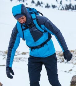 Columbia Platinum Peak Hooded Insulated Jacket - Mens Compass Blue / Black -Columbia Sale Store 1681745663 2008611 491 12