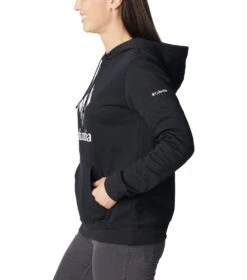 Columbia Logo Trek Graphic Hoodie - Womens Black / White CSC Stacked Logo -Columbia Sale Store 1682608240 1959881 015 3