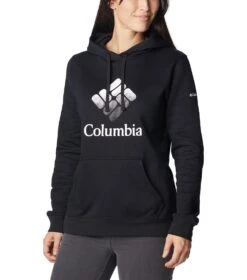 Columbia Logo Trek Graphic Hoodie - Womens Black / White CSC Stacked Logo -Columbia Sale Store 1682608241 1959881 015 5
