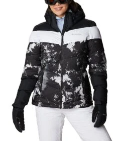 Columbia Abbott Peak Insulated Ski Jacket - Womens White Lookup Print / Black / White