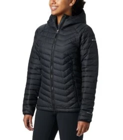 Columbia Powder Lite Hooded Insulated Jacket - Womens Black