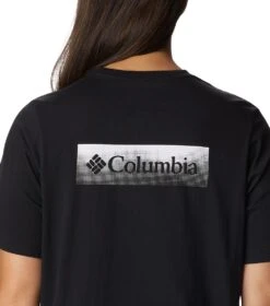 Columbia North Cascades Relaxed S/S T-Shirt - Womens Black / Framed Halftone Logo Graphic -Columbia Sale Store 1685982739 1992081 017 5