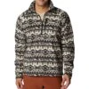 Columbia Fast Trek Printed Half Zip Pullover - Mens Ancient Fossil 80s Stripe Print