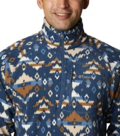 Columbia Fast Trek Printed Half Zip Pullover - Mens Dark Mountain Rocky Mountain Print -Columbia Sale Store 1685982755 2013681 478 4