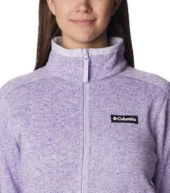 Columbia Sweater Weather Fleece Full Zip Jacket - Womens Purple Tint / Heather -Columbia Sale Store 1688573436 1958931 568 4