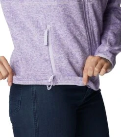 Columbia Sweater Weather Fleece Full Zip Jacket - Womens Purple Tint / Heather -Columbia Sale Store 1688573437 1958931 568 6