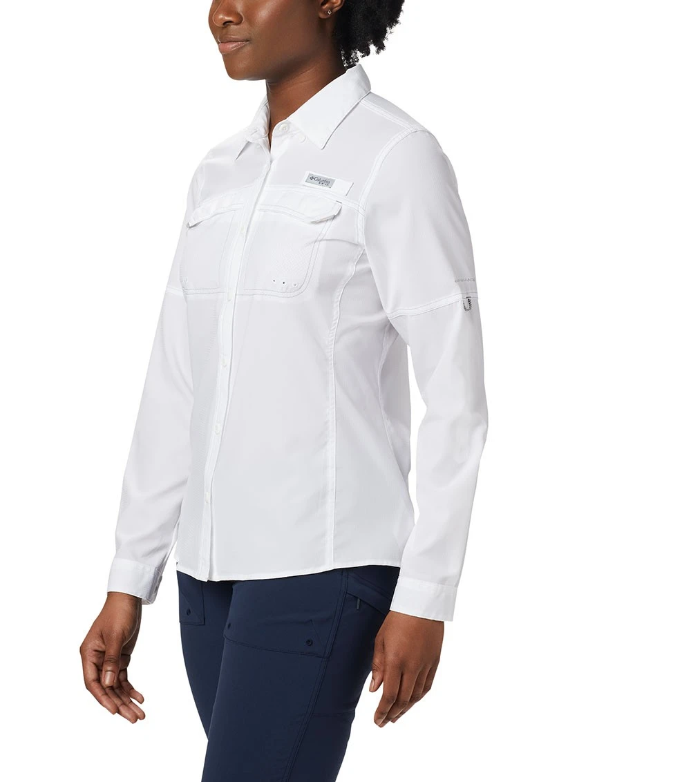 Columbia PFG Lo Drag L/S Shirt - Womens White 1 Columbia PFG Lo Drag L/S Shirt - Womens White