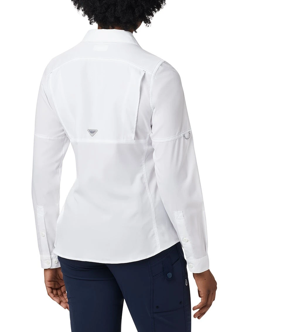 Columbia PFG Lo Drag L/S Shirt - Womens White 2 Columbia PFG Lo Drag L/S Shirt - Womens White - Image 2