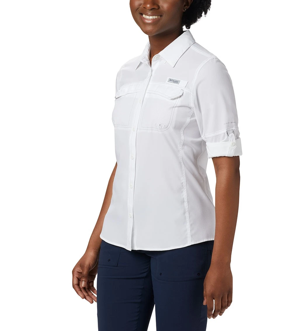 Columbia PFG Lo Drag L/S Shirt - Womens White 3 Columbia PFG Lo Drag L/S Shirt - Womens White - Image 3