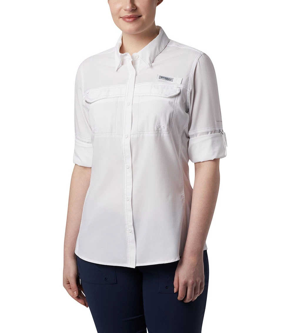 Columbia PFG Lo Drag L/S Shirt - Womens White 5 Columbia PFG Lo Drag L/S Shirt - Womens White - Image 5
