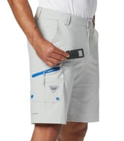 Columbia PFG Terminal Tackle Shorts - Mens Cool Grey / Vivid Blue -Columbia Sale Store 1689953414 FM1028 019 3