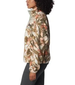 Columbia Helvetia Cropped Half Snap Pullover - Womens Chalk / Floriculture Print -Columbia Sale Store 1690205576 2014561 194 3