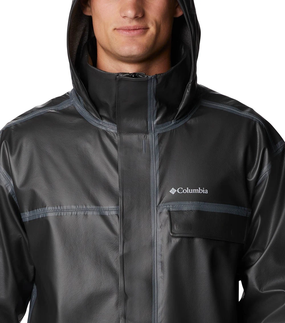 Columbia Coral Ridge OutDry Extreme Rain Jacket - Mens Black 4 Columbia Coral Ridge OutDry Extreme Rain Jacket - Mens Black - Image 4