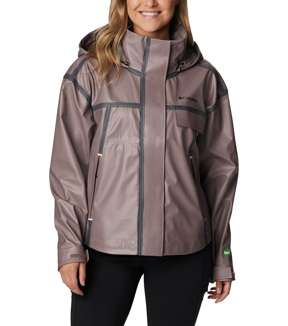 Columbia Coral Ridge OutDry Extreme Rain Jacket - Womens Quantum Mauve 1 Columbia Coral Ridge OutDry Extreme Rain Jacket - Womens Quantum Mauve