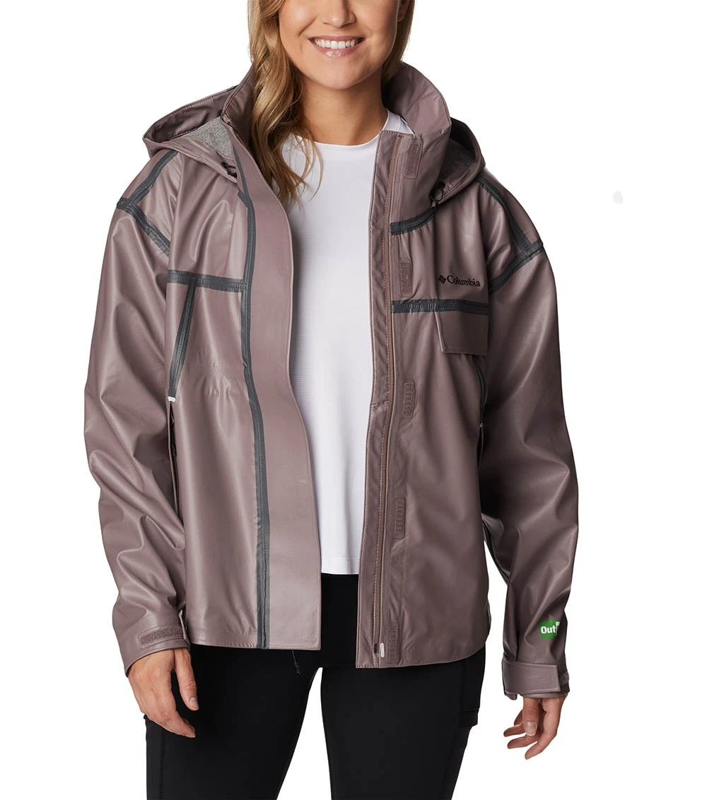 Columbia Coral Ridge OutDry Extreme Rain Jacket - Womens Quantum Mauve 7 Columbia Coral Ridge OutDry Extreme Rain Jacket - Womens Quantum Mauve - Image 7