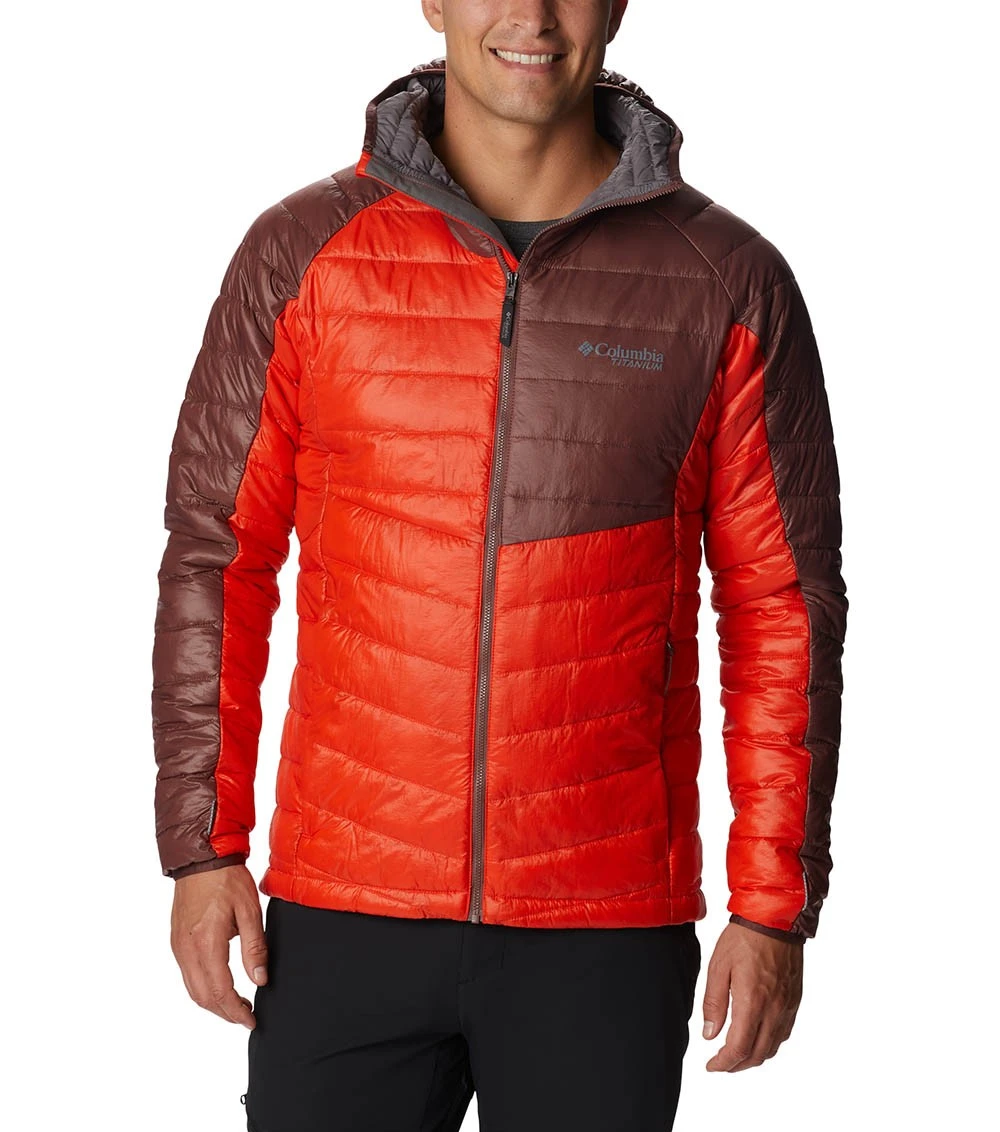 Columbia Platinum Peak Hooded Insulated Jacket - Mens Spicy / Light Raisin 1 Columbia Platinum Peak Hooded Insulated Jacket - Mens Spicy / Light Raisin