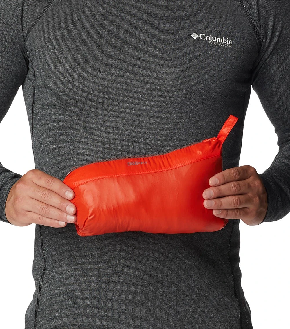 Columbia Platinum Peak Hooded Insulated Jacket - Mens Spicy / Light Raisin 10 Columbia Platinum Peak Hooded Insulated Jacket - Mens Spicy / Light Raisin - Image 10