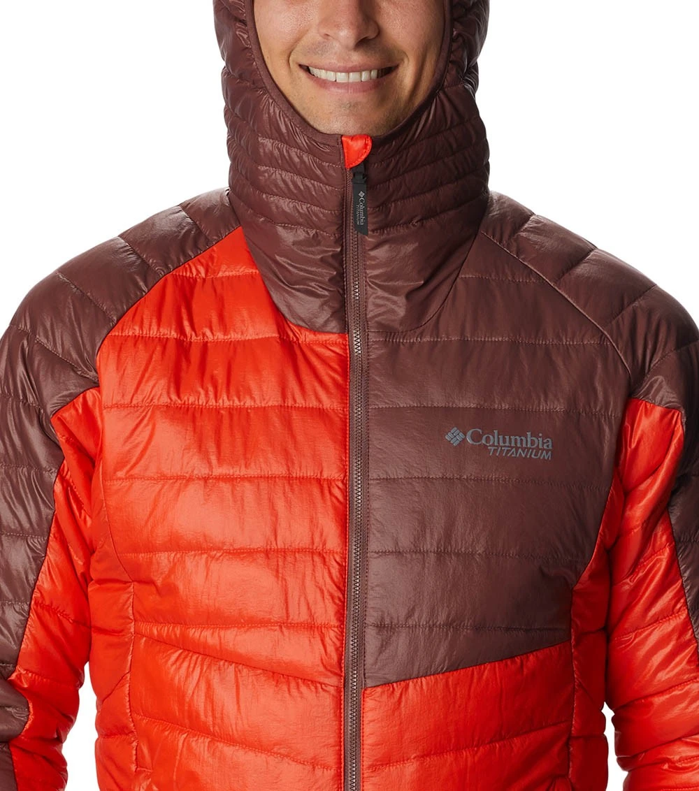 Columbia Platinum Peak Hooded Insulated Jacket - Mens Spicy / Light Raisin 4 Columbia Platinum Peak Hooded Insulated Jacket - Mens Spicy / Light Raisin - Image 4