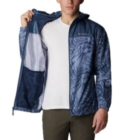 Columbia Flash Challenger Novelty Windbreaker - Mens Bluestone Dye Palms Tonal Print / Dk Mtn -Columbia Sale Store 1692185219 1988711 449 5