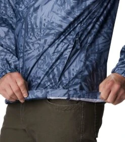 Columbia Flash Challenger Novelty Windbreaker - Mens Bluestone Dye Palms Tonal Print / Dk Mtn -Columbia Sale Store 1692185219 1988711 449 6