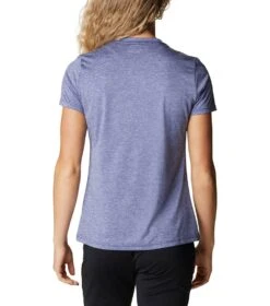 Columbia Hike Short Sleeve Crew Lightweight Shirt - Womens Dark Sapphire Heather -Columbia Sale Store 1692185227 1991551 432 2