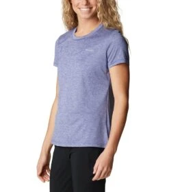 Columbia Hike Short Sleeve Crew Lightweight Shirt - Womens Dark Sapphire Heather -Columbia Sale Store 1692185229 1991551 432 5